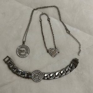 Michael Kors Costume Jewelry trio (1 necklace, 2 bracelets, knock off)